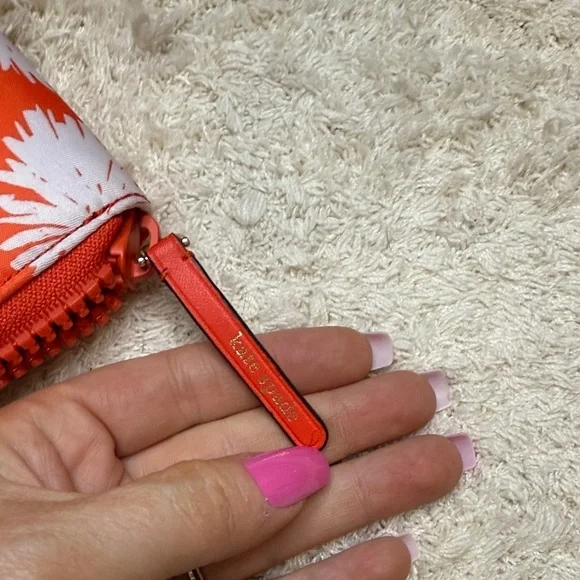 NWT Kate Spade Orange Jae Wild Blossom Large Continental Zip Around Wallet - Picture 8 of 10